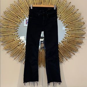 All Saints Black Raw Hem Jeans